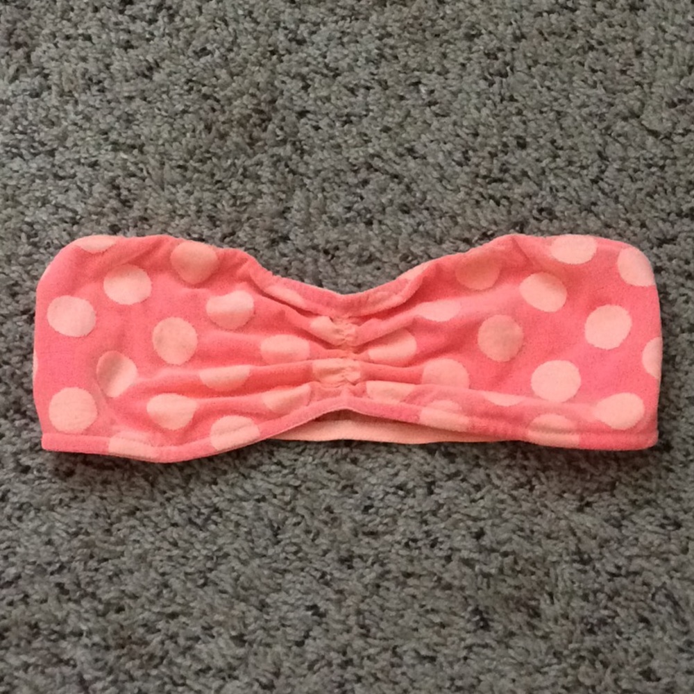 PINK Orange Polka Dot Bandeau
